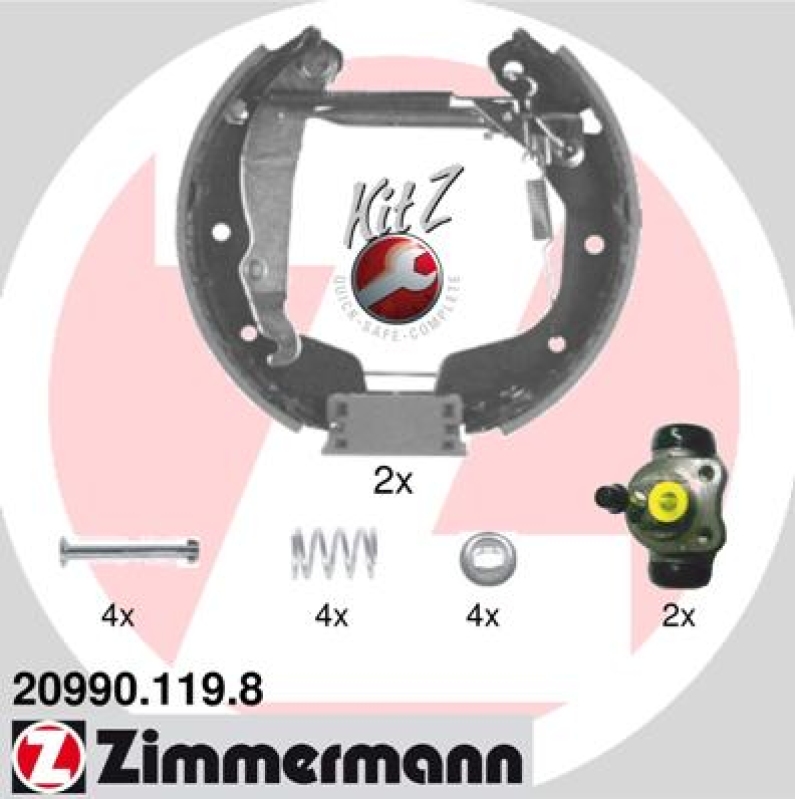 ZIMMERMANN Bremsbackensatz KIT Z