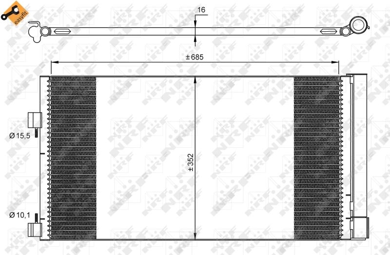 NRF Kondensator, Klimaanlage EASY FIT 35890