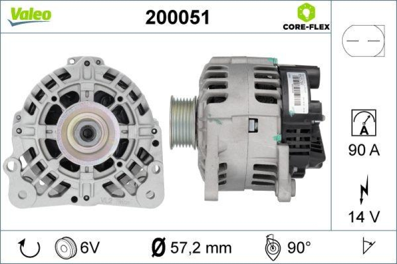 VALEO Alternator VALEO CORE-FLEX