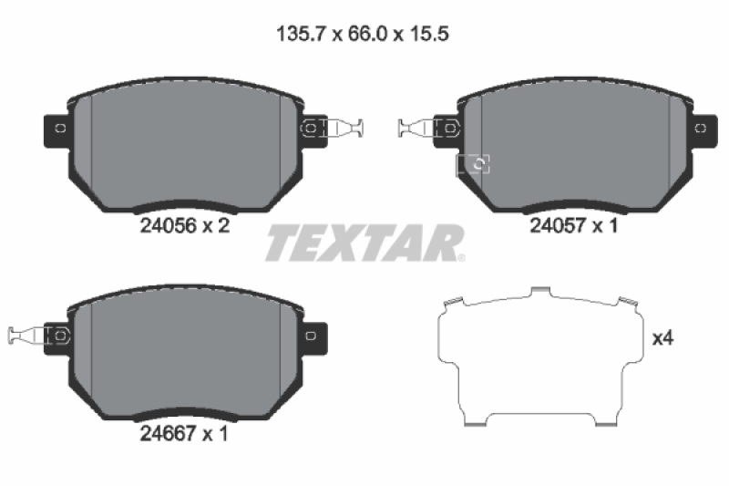 TEXTAR Brake Pad Set, disc brake