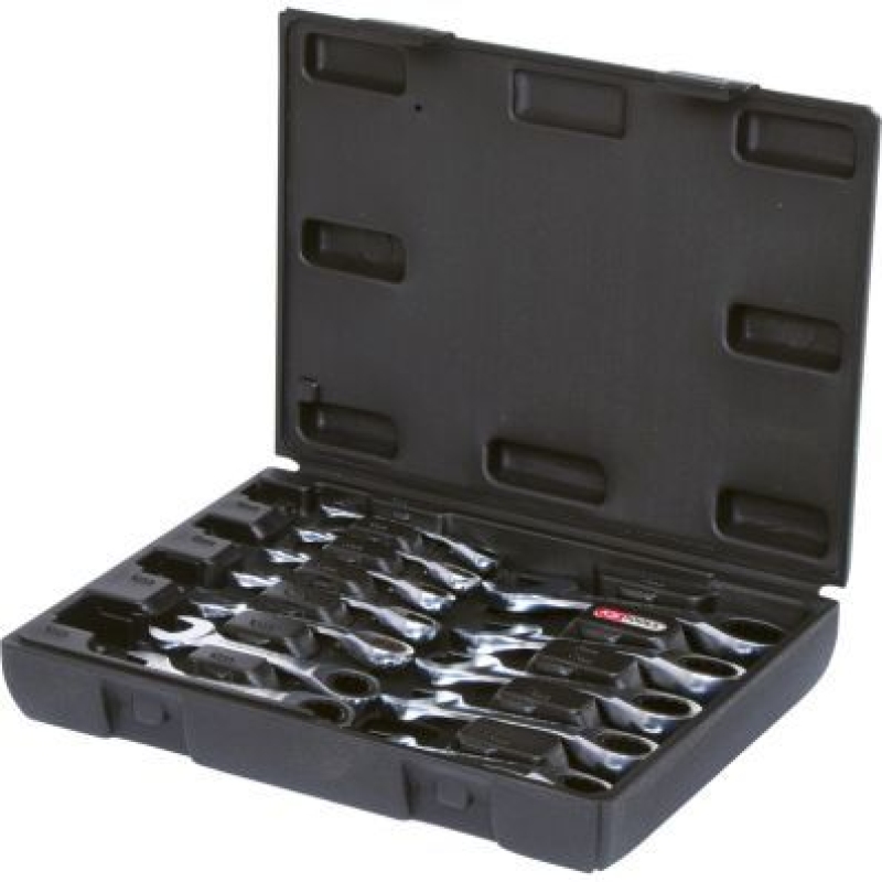 KS TOOLS Ratchet Ring Open-ended Spanner Set