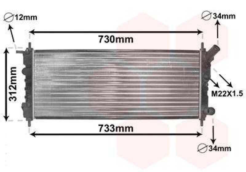 VAN WEZEL Radiator, engine cooling