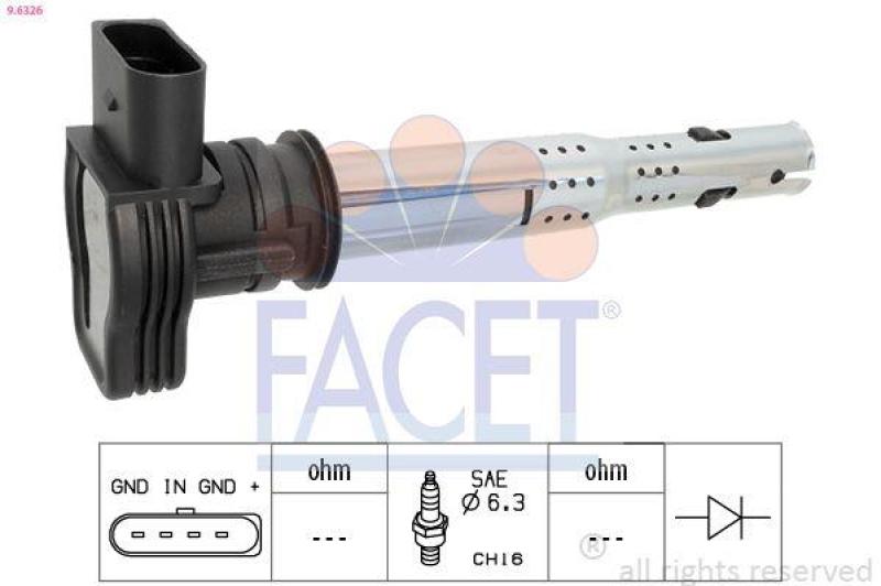 FACET Zündspule Made in Italy - OE Equivalent