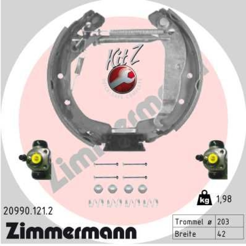 ZIMMERMANN Bremsbackensatz KIT Z