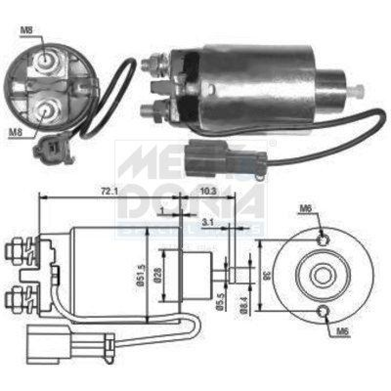MEAT & DORIA Solenoid Switch, starter