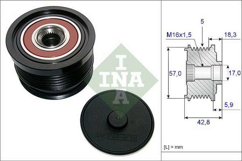 INA Alternator Freewheel Clutch