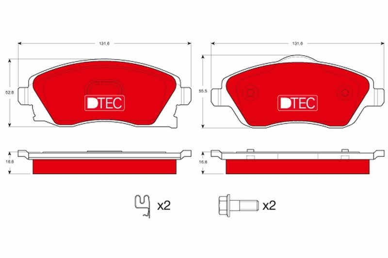 TRW Brake Pad Set, disc brake DTEC COTEC