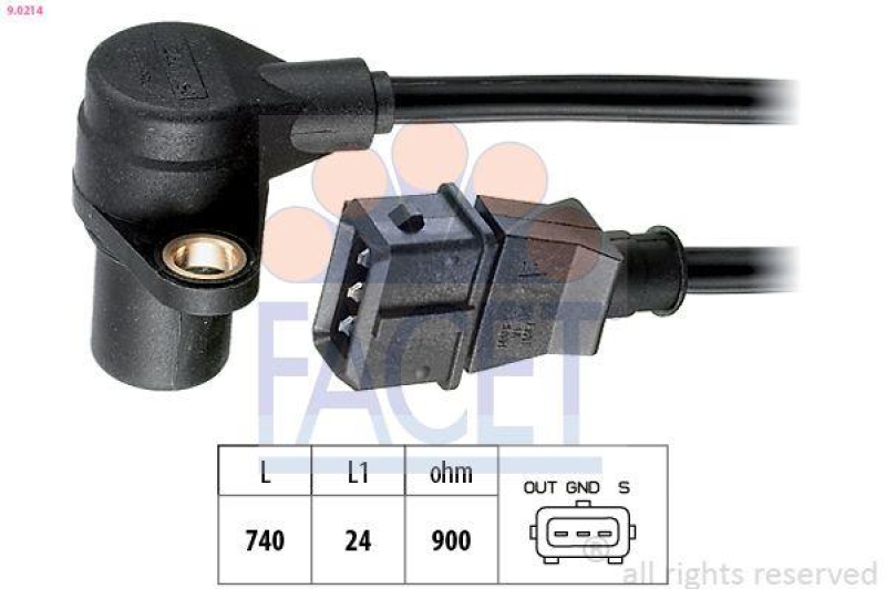 FACET Sensor, crankshaft pulse Made in Italy - OE Equivalent
