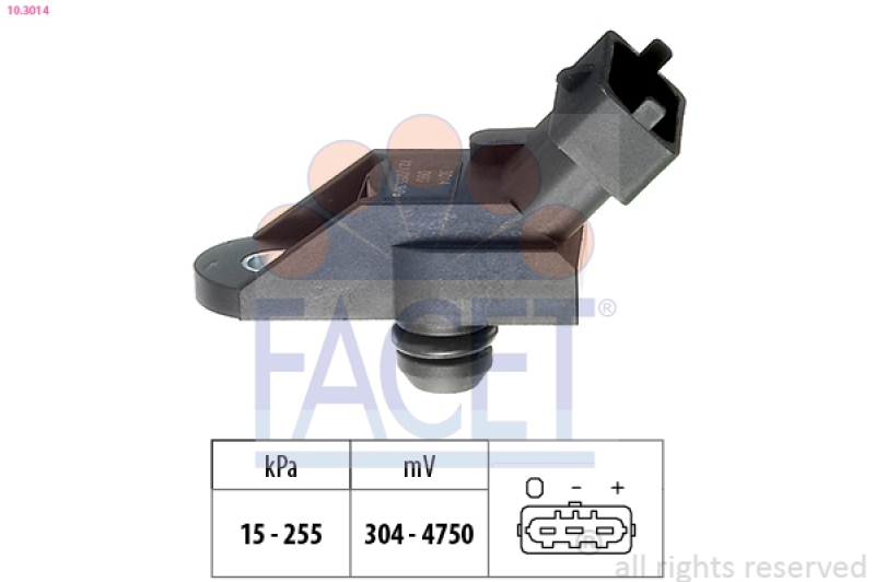 FACET Air Pressure Sensor, height adaptation Made in Italy - OE Equivalent