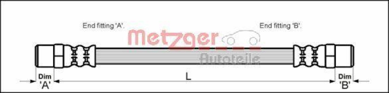 METZGER Brake Hose