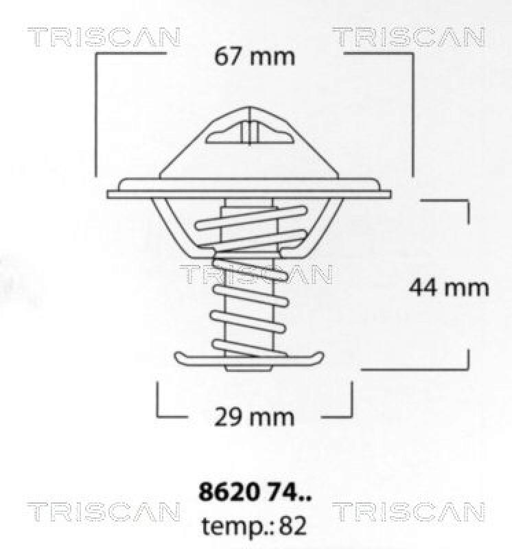TRISCAN Thermostat für Kühlmittel / Kühlerthermostat 8620 7482