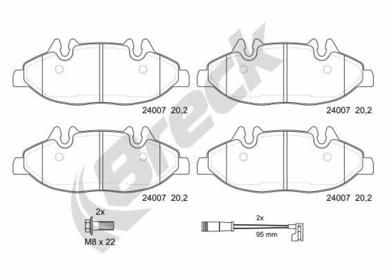 BRECK Brake Pad Set, disc brake