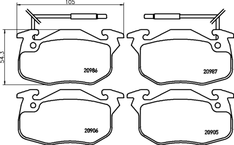 HELLA Brake Pad Set, disc brake