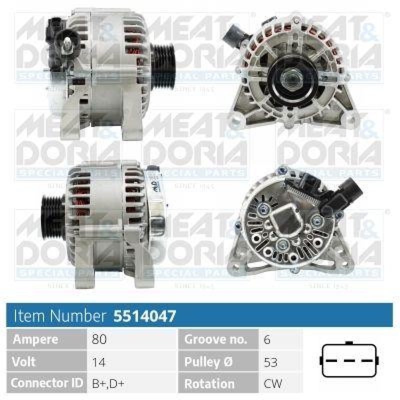 MEAT & DORIA Alternator