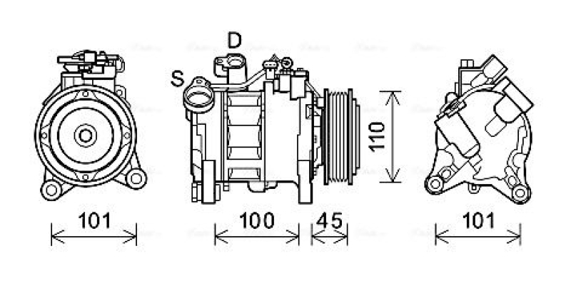 AVA QUALITY COOLING Kompressor, Klimaanlage
