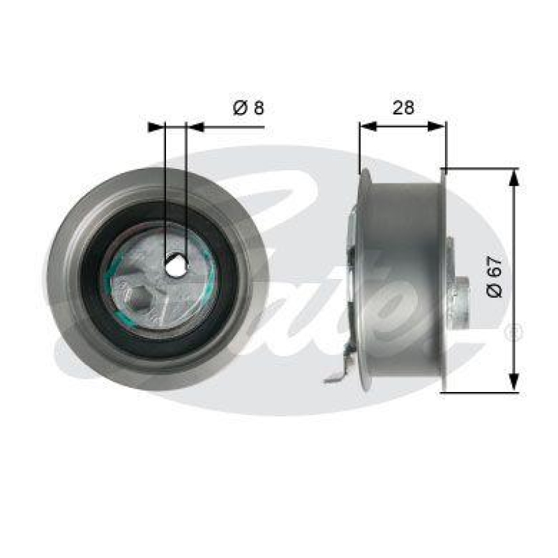GATES Spannrolle, Zahnriemen PowerGrip&trade;