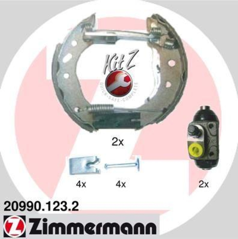 ZIMMERMANN Bremsbackensatz KIT Z 20990.123.2