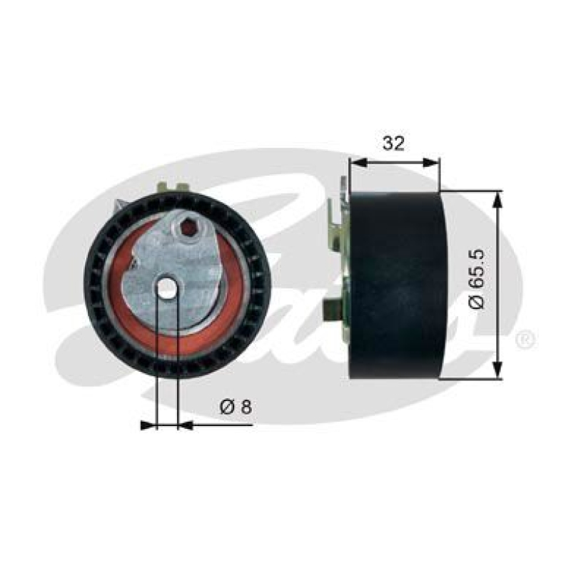 GATES Spannrolle, Zahnriemen PowerGrip™