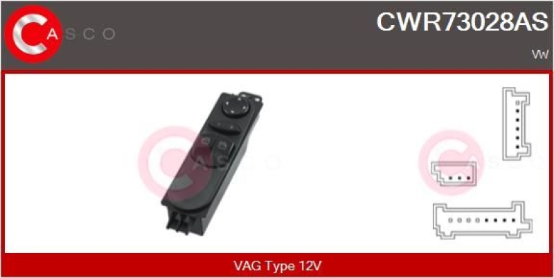 CASCO Switch, window regulator