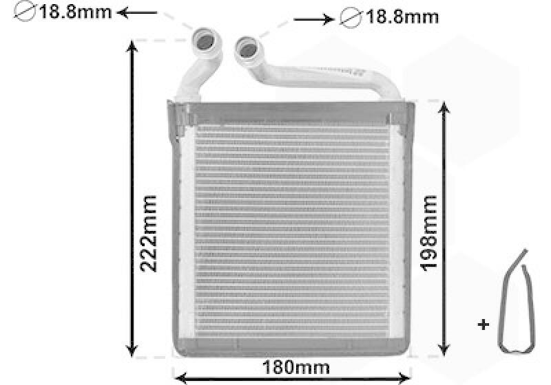 VAN WEZEL Heat Exchanger, interior heating *** IR PLUS ***