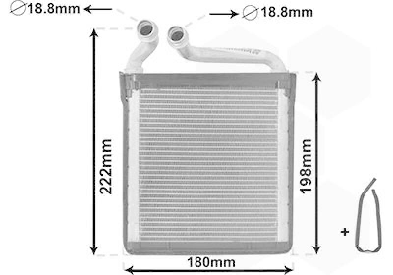 VAN WEZEL Wärmetauscher, Innenraumheizung *** IR PLUS ***