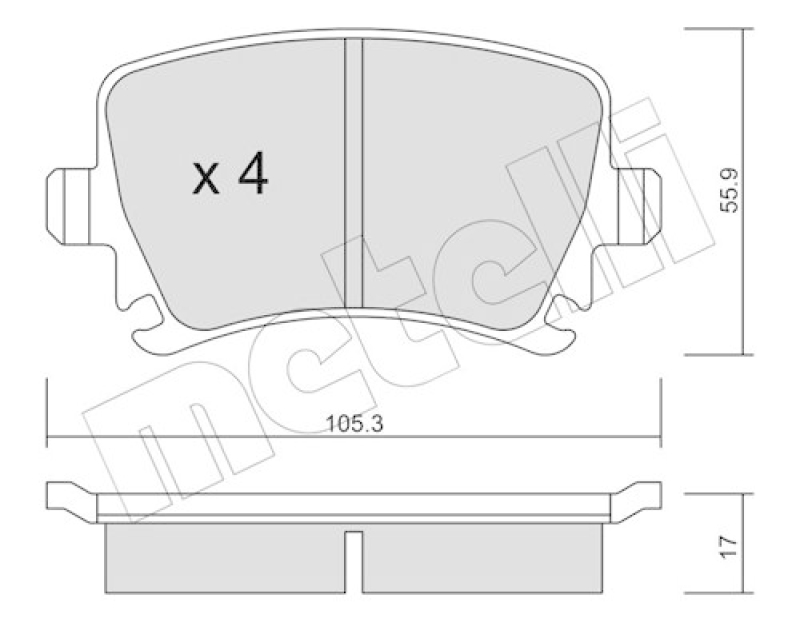 METELLI Brake Pad Set, disc brake