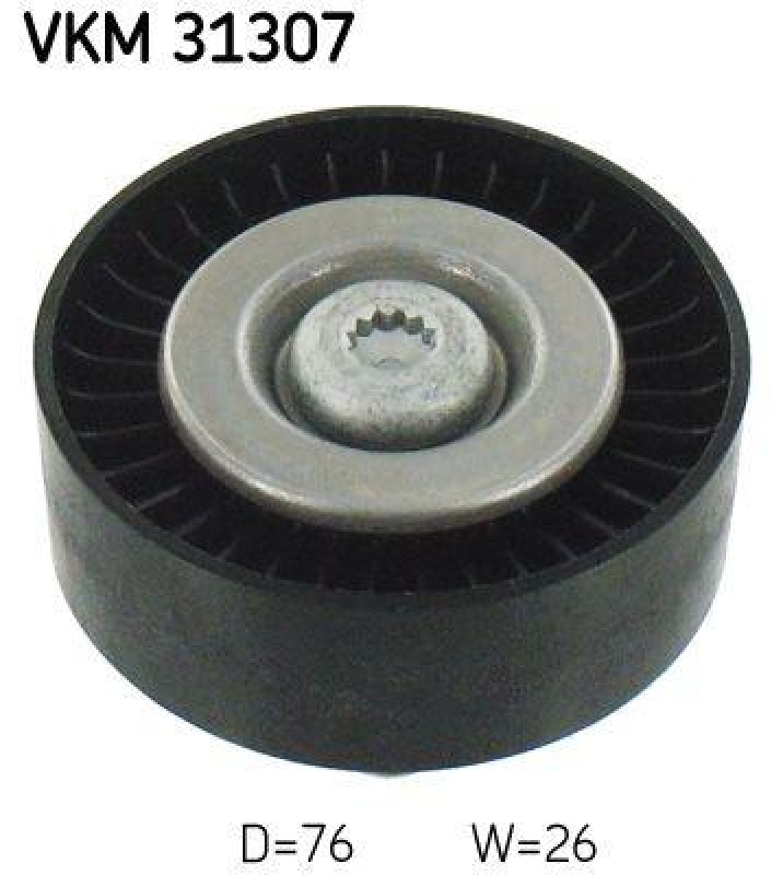 SKF Deflection/Guide Pulley, V-ribbed belt