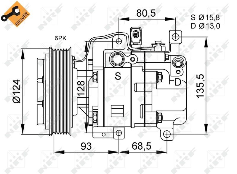 NRF Compressor, air conditioning EASY FIT