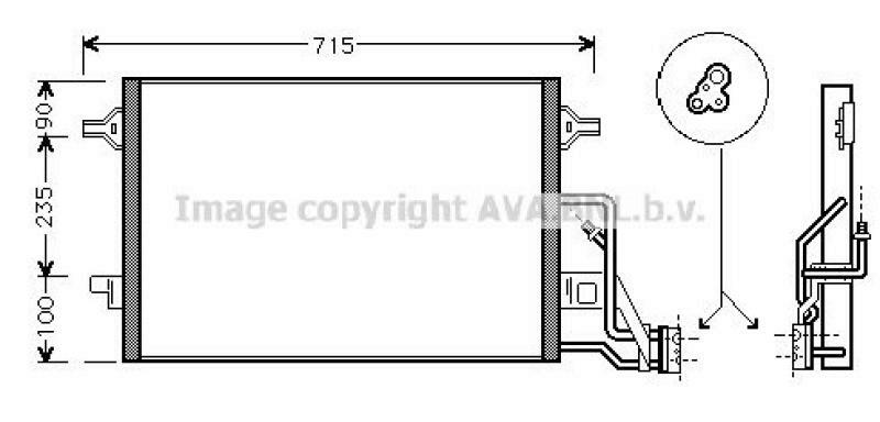 AVA QUALITY COOLING Kondensator, Klimaanlage