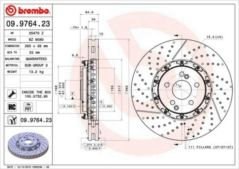 2x BREMBO Bremsscheibe TWO-PIECE FLOATING DISCS LINE