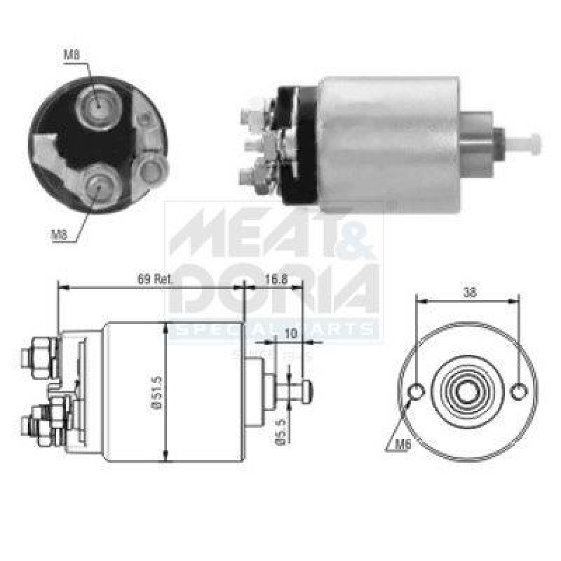 MEAT & DORIA Solenoid Switch, starter