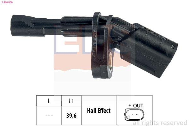 EPS Sensor, Raddrehzahl Made in Italy - OE Equivalent