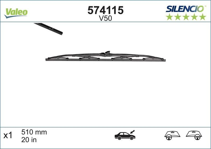 VALEO Wiper Blade SILENCIO CONVENTIONAL SINGLE