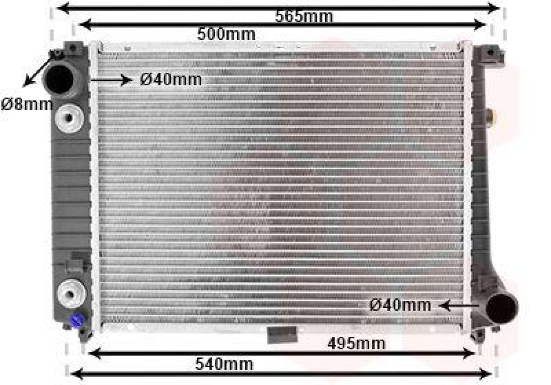 VAN WEZEL Radiator, engine cooling