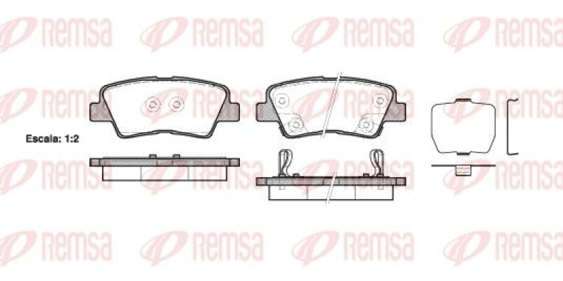 REMSA Brake Pad Set, disc brake