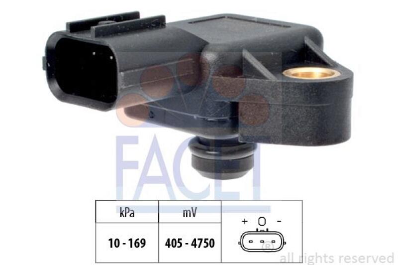 FACET Air Pressure Sensor, height adaptation Made in Italy - OE Equivalent