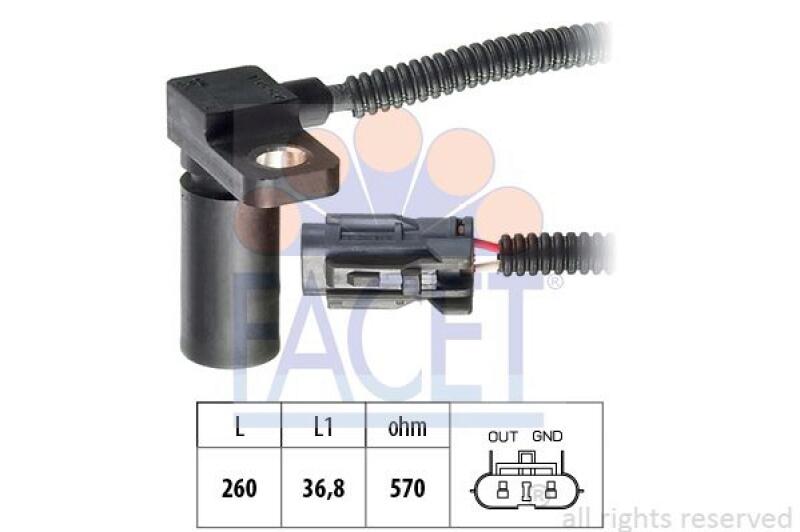 FACET RPM Sensor, automatic transmission Made in Italy - OE Equivalent