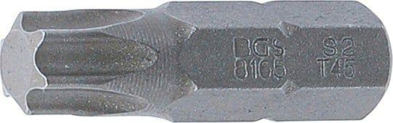 Bit | Antrieb Außensechskant 8 mm (5/16") | T-Profil (für Torx) T45