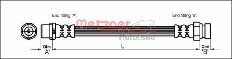 METZGER Bremsschlauch 4110348