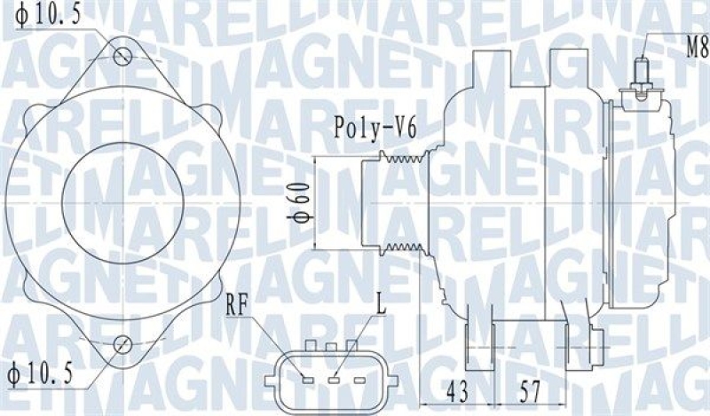 MAGNETI MARELLI Generator 63732122010