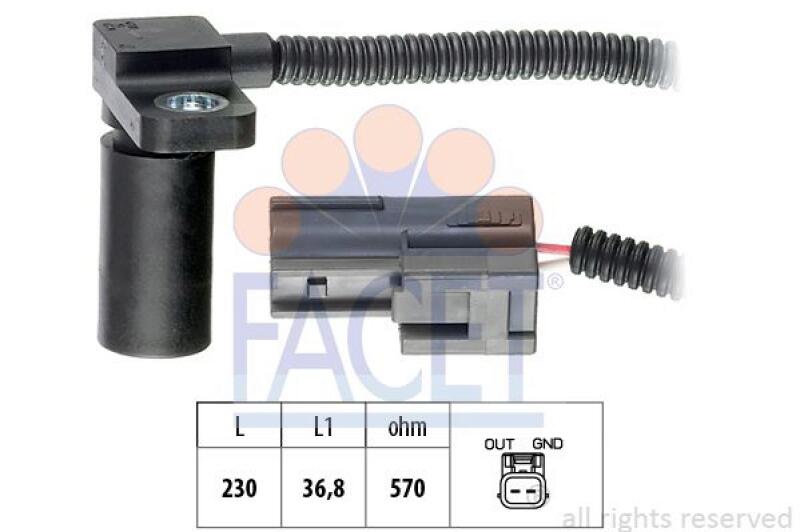 FACET Drehzahlsensor, Automatikgetriebe Made in Italy - OE Equivalent