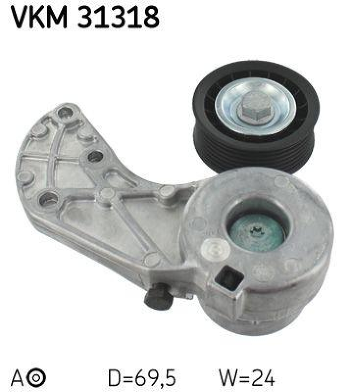 SKF Tensioner Pulley, V-ribbed belt