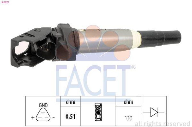 FACET Zündspule Made in Italy - OE Equivalent