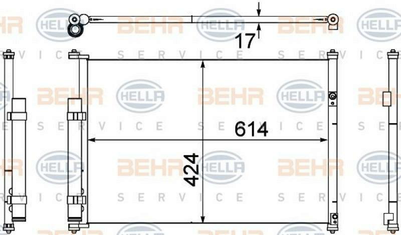 HELLA Condenser, air conditioning
