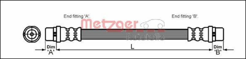 METZGER Bremsschlauch 4110350