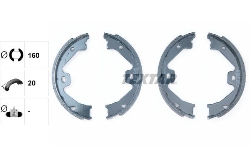 TEXTAR Brake Shoe Set, parking brake