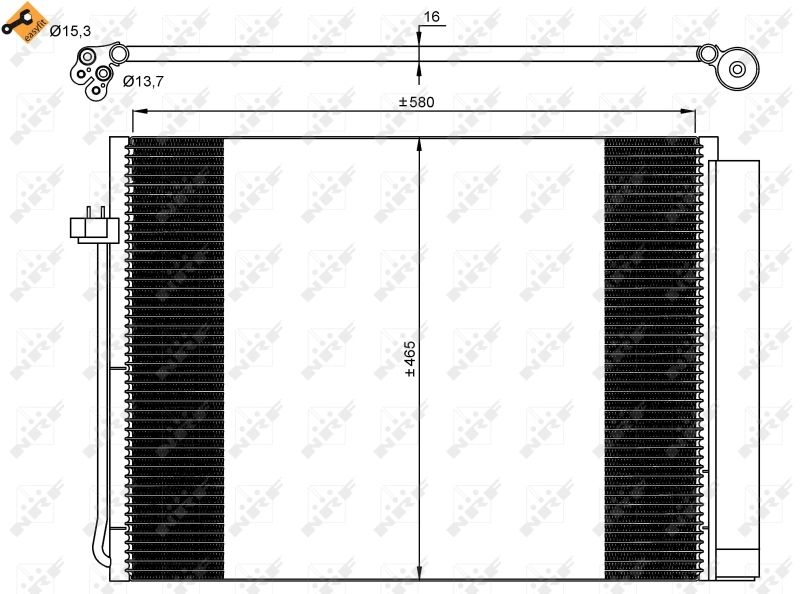 NRF Condenser, air conditioning EASY FIT