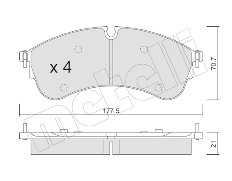 METELLI Brake Pad Set, disc brake