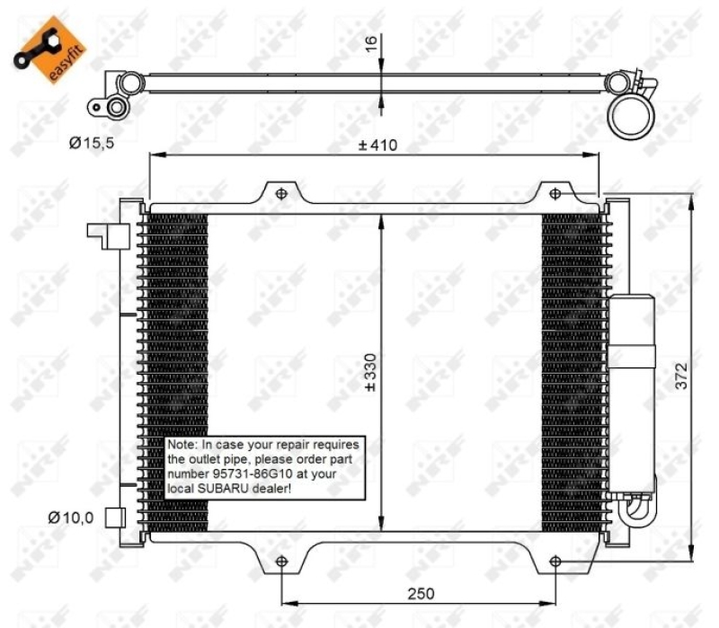 NRF Kondensator, Klimaanlage EASY FIT 35907