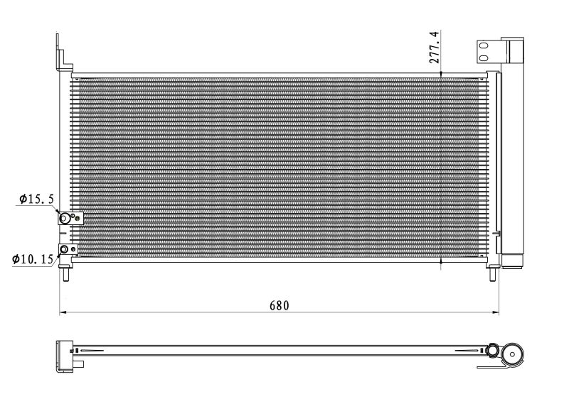 NRF Kondensator, Klimaanlage EASY FIT 350423